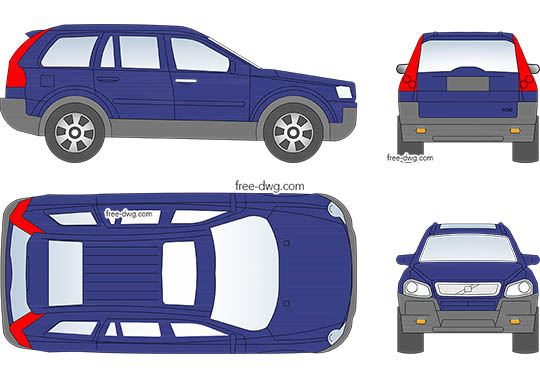 Volvo XC90 - файл чертежа в формате DWG.