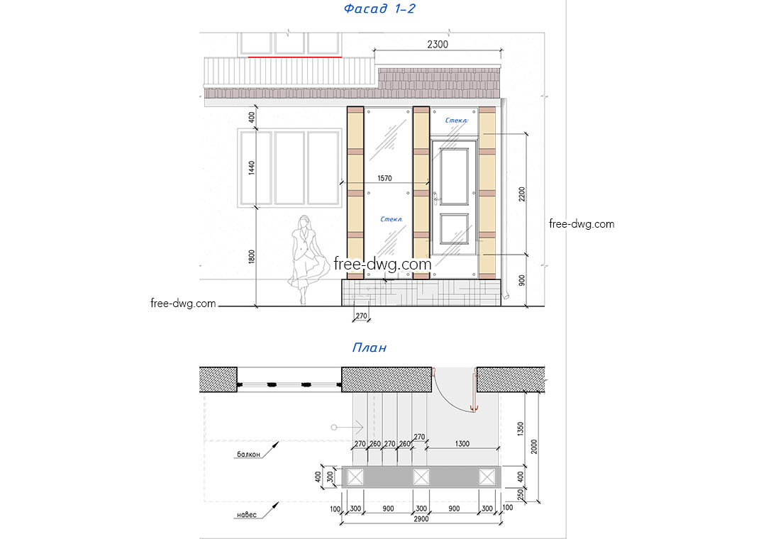 Проект магазина в dwg