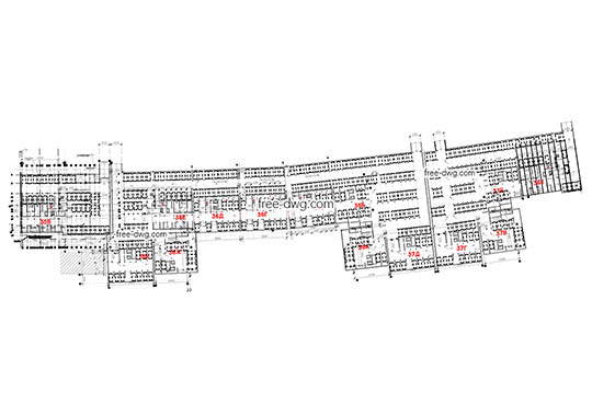 Схема подземного паркинга жилого комплекса - бесплатный чертеж