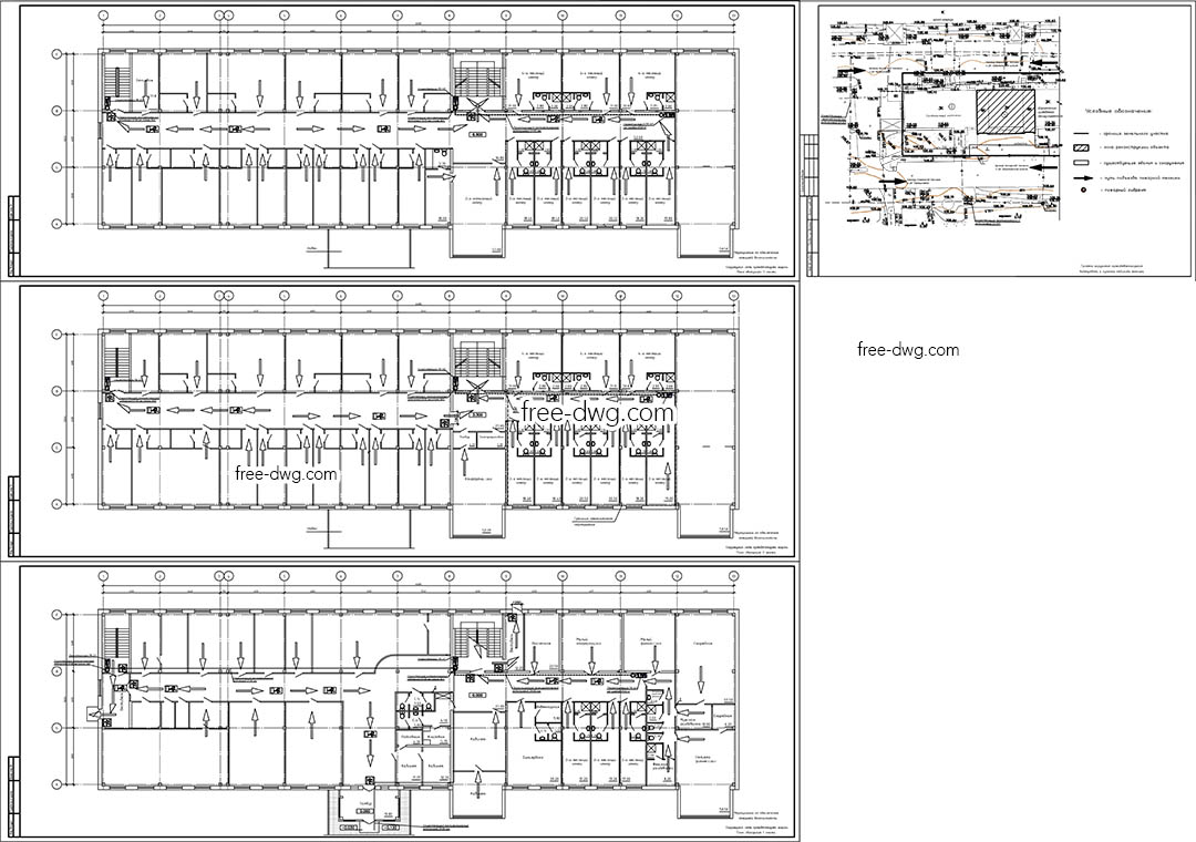 Структурная схема противопожарной защиты гостиницы - файл чертежа в формате DWG.