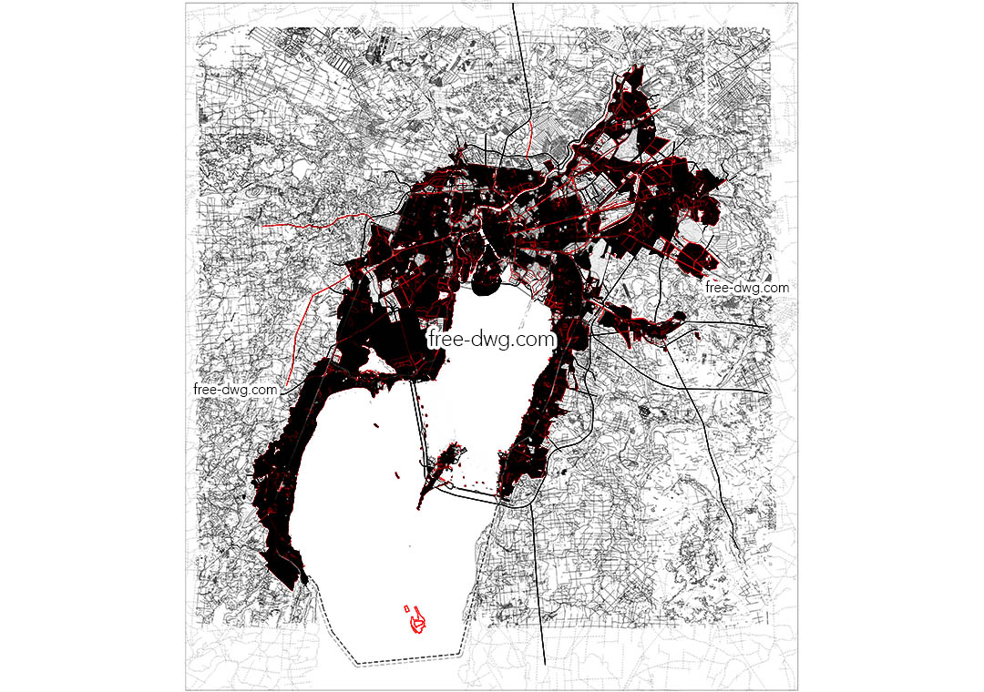 Карта Санкт-Петербурга - файл чертежа в формате DWG.