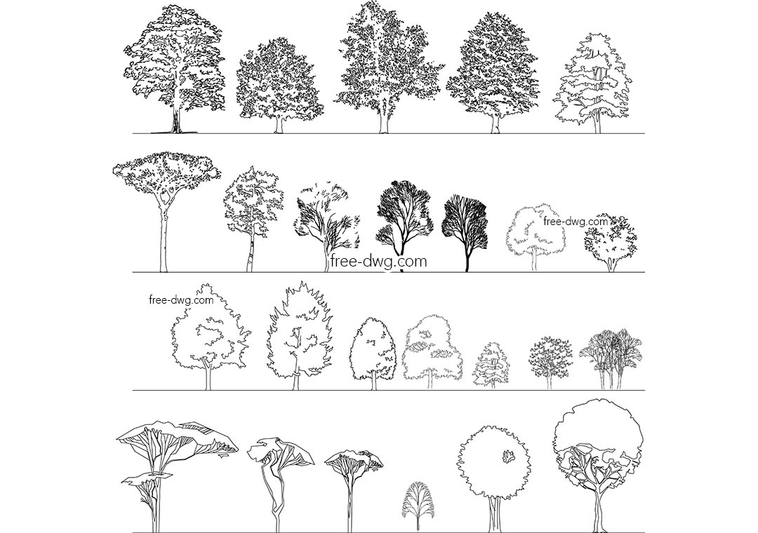 Деревья развертки - файл чертежа в формате DWG.